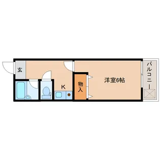 ミユキシティーマンション【605号室】の間取り