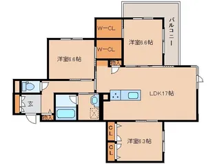 シャーメゾンAVANCE【201号室】の間取り