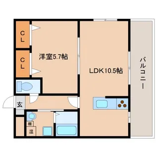 結充イムーブル【2階】の間取り