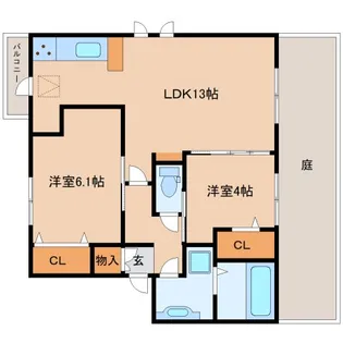 ディーグラフォートⅡ【1階】の間取り