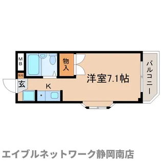 クローバーハウス小鹿【201号室】の間取り