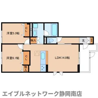 サンサリーレ【105号室】の間取り