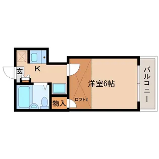 レオパレス北村2号【206号室】の間取り