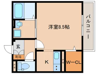 クレールフォンテーヌならまち【3階】の間取り