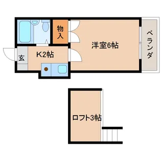 レオパレス南紀寺町【203号室】の間取り