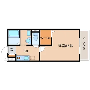 サンロイヤルⅠ【2階】の間取り