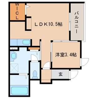 クレールコート【1階】の間取り