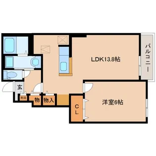 クレメント・オーブ【1階】の間取り