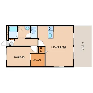 レトア大西【103号室】の間取り