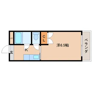 コーポシャローム【2階】の間取り