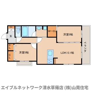 ディアコート(国吉田)【502号室】の間取り