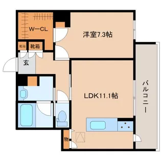 シャーメゾンアイメール【101号室】の間取り