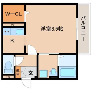 クレールフォンテーヌならまち【3階】の間取り
