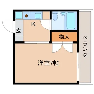 アメニティホウコク【3階】の間取り