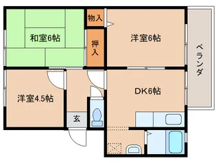 サンコート【B201号室】の間取り