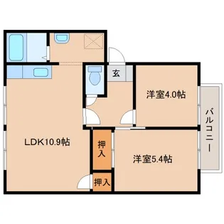 ピノハイツビス【2階】の間取り