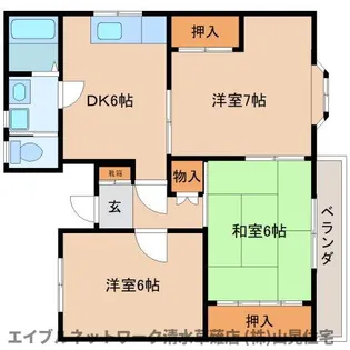 メゾン杉道【A-1号室】の間取り