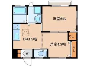 KOTOMATIⅡ番館【102号室】の間取り
