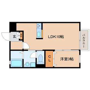 ディアコート法隆寺【1階】の間取り