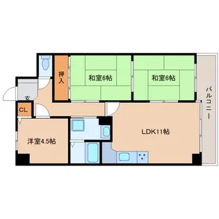 グレース新大宮Ⅱ番館【3階】の間取り