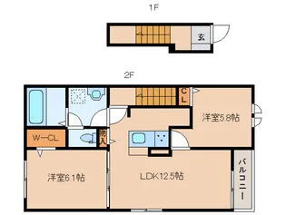 クラッシー ハウス【2階】の間取り
