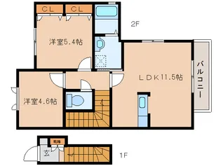 シャーメゾンコトー【2階】の間取り