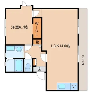 グリーンハイツ高塚B棟【101号室】の間取り