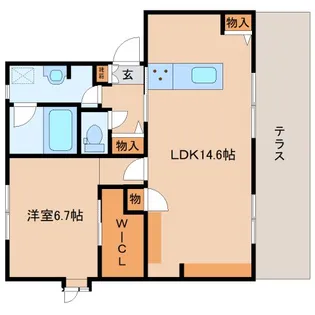 グリーンハイツ高塚B【1階】の間取り