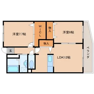 ル・グラン・リヴィエール【4階】の間取り