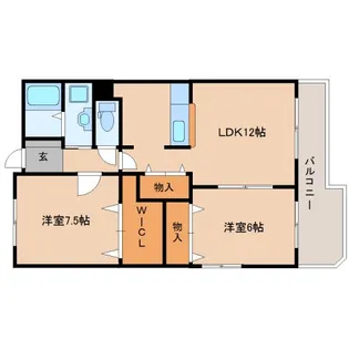 ル・グラン・リヴィエール【2階】の間取り