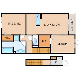 アミティエ【2階】の間取り