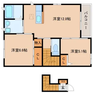 グランヒル・ミワA【203号室】の間取り