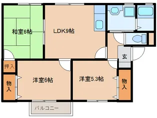 ルミエール二階堂【2階】の間取り