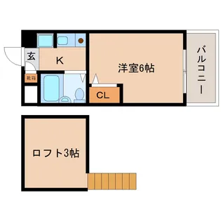 シティパレスやすらぎの道P-6【4階】の間取り