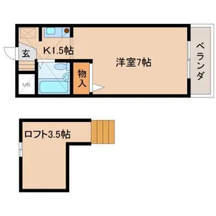 シティパレス21佐保川PartⅧ【2階】の間取り