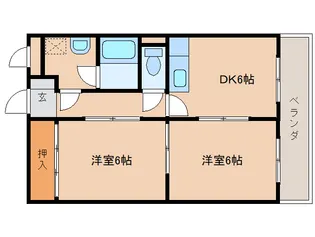 サンプラザ南京終【7階】の間取り
