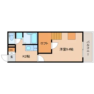 レオパレスビューヒルズテン【2階】の間取り