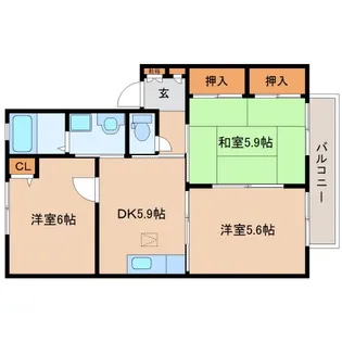 パイン法隆寺【1階】の間取り