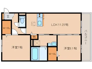 サン・ルイス【303号室】の間取り