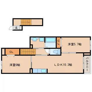 サンシャイン【202号室】の間取り
