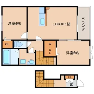 アルバⅢ【2階】の間取り