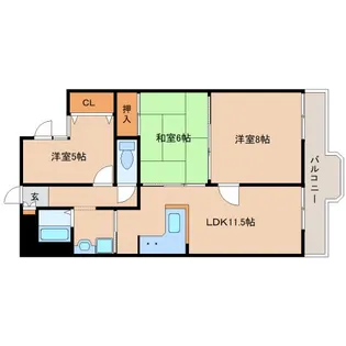 VISTA IMANISHI(ビスタイマニシ)【2階】の間取り