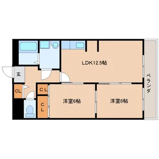グランドハイツ森川【210号室】の間取り