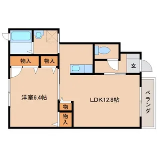 ラ メゾン柿の木B【101号室】の間取り