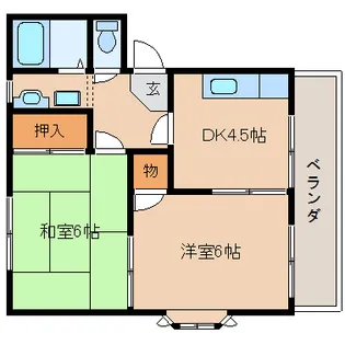 司ハイツ【101号室】の間取り