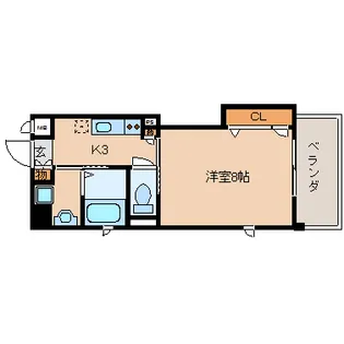 オベラス生駒【4階】の間取り