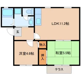 スペリオールプラザA【1階】の間取り
