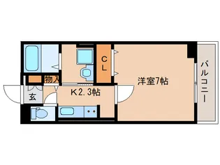 アルドゥル三条奈良Ⅱ【2階】の間取り