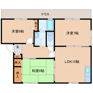 ディアス池田A棟【1階】の間取り