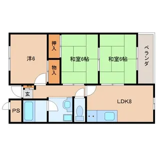 メゾン佐保A棟【3階】の間取り